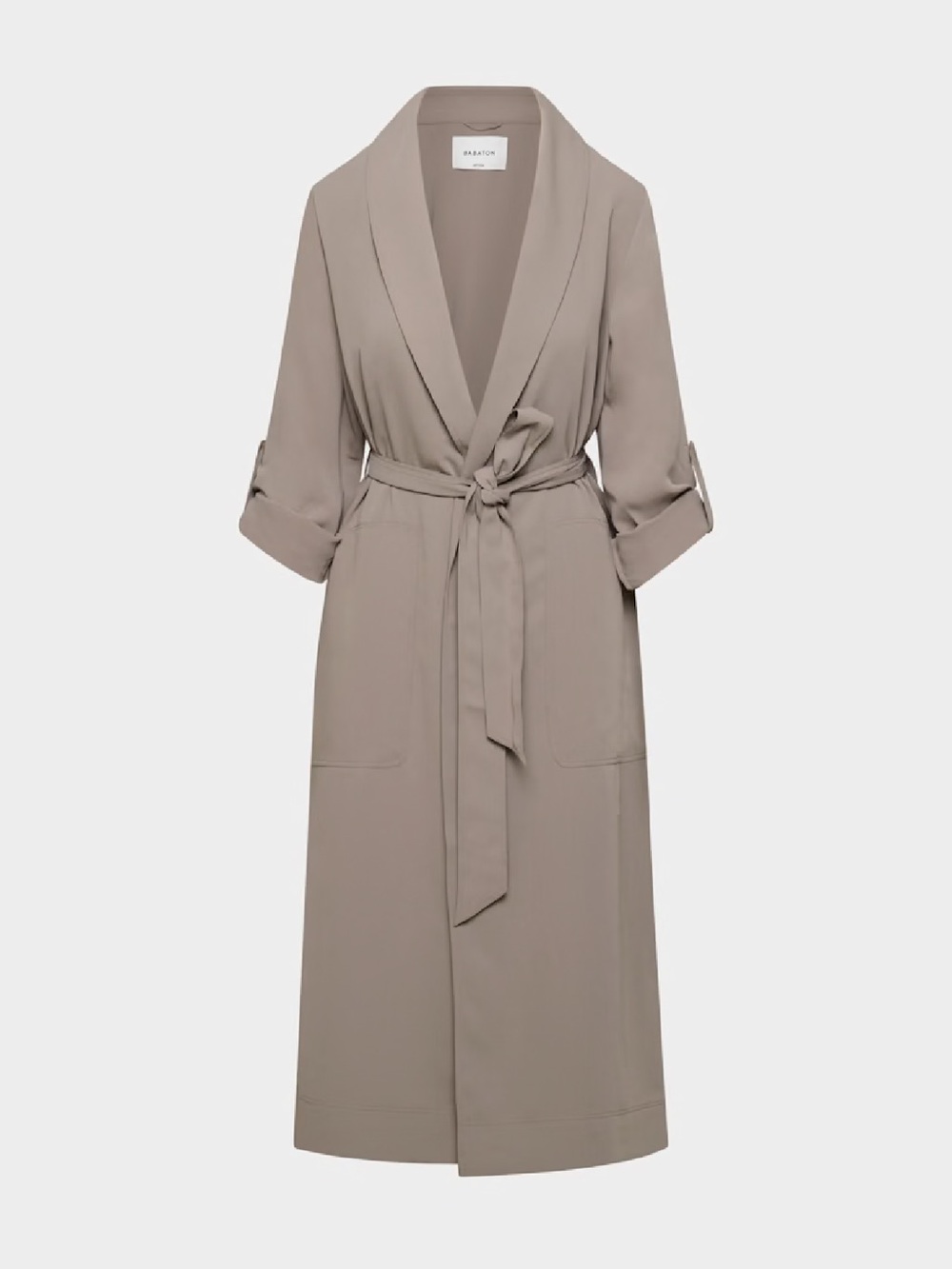 NEW Aritzia Babaton Kahlo Robe Studio Drape Matte satin wrap jacket with belt